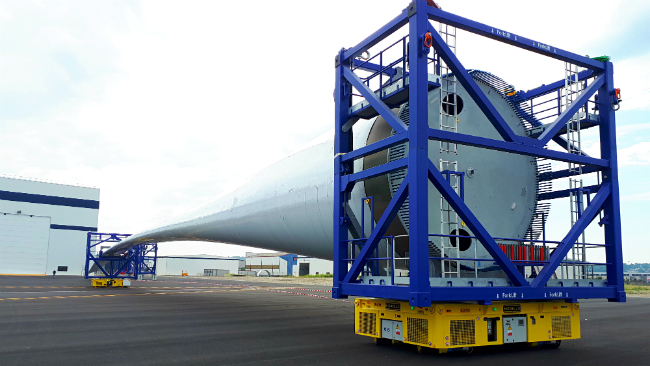 Windkraftanlage Rotorblätter Transportsysteme