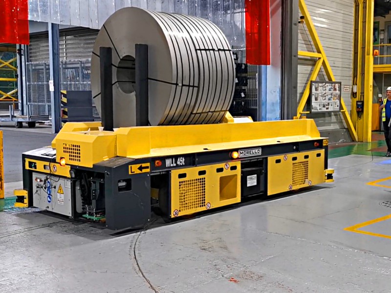 45 T - AGV POUR LE TRANSPORT DE BOBINE D'ACIER - AGV 45 T - AGV POUR LE TRANSPORT DE BOBINE D'ACIER - AGV