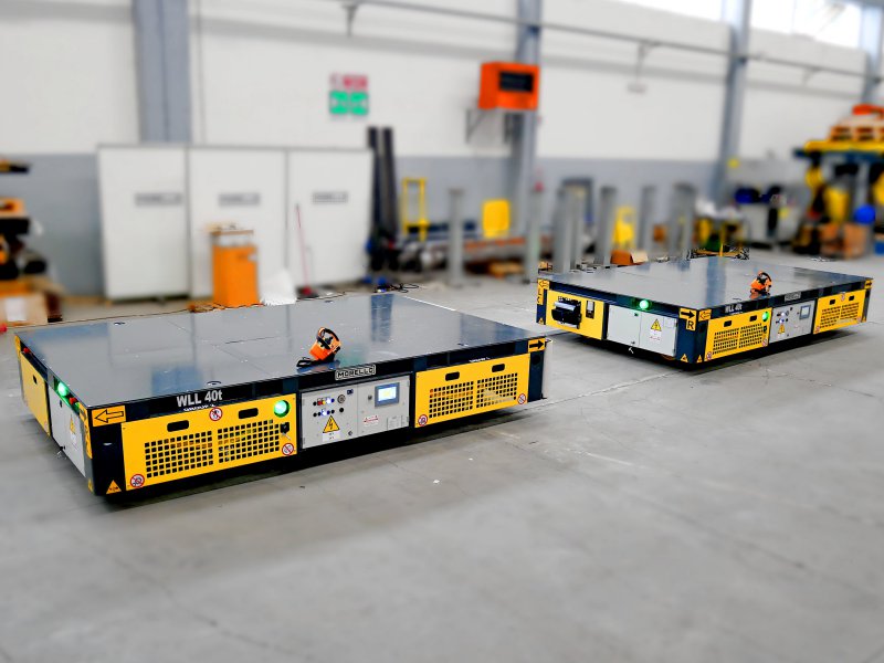 40 T + 40 T - TRANSPORTEURS MODULAIRES SYNCHRONISÉS POUR TRANSPORTER DES LOCOMOTIVES - OMNI-E 40 T + 40 T - TRANSPORTEURS MODULAIRES SYNCHRONISÉS POUR TRANSPORTER DES LOCOMOTIVES - OMNI-E