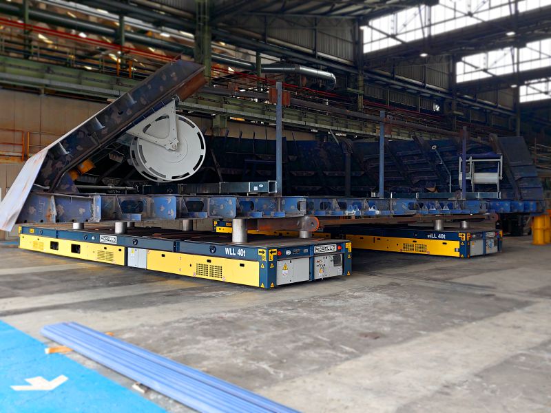 40 t + 40 t - SYNCHRONISIERTE ELEKTRISCHE SPMT FÜR SCHIFFSWERFTEN – OMNI-E 40 t + 40 t - SYNCHRONISIERTE ELEKTRISCHE SPMT FÜR SCHIFFSWERFTEN – OMNI-E